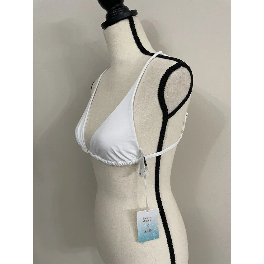 Andis Swim x Demi Moore The Tropez Bikini Top NWT Size S Small